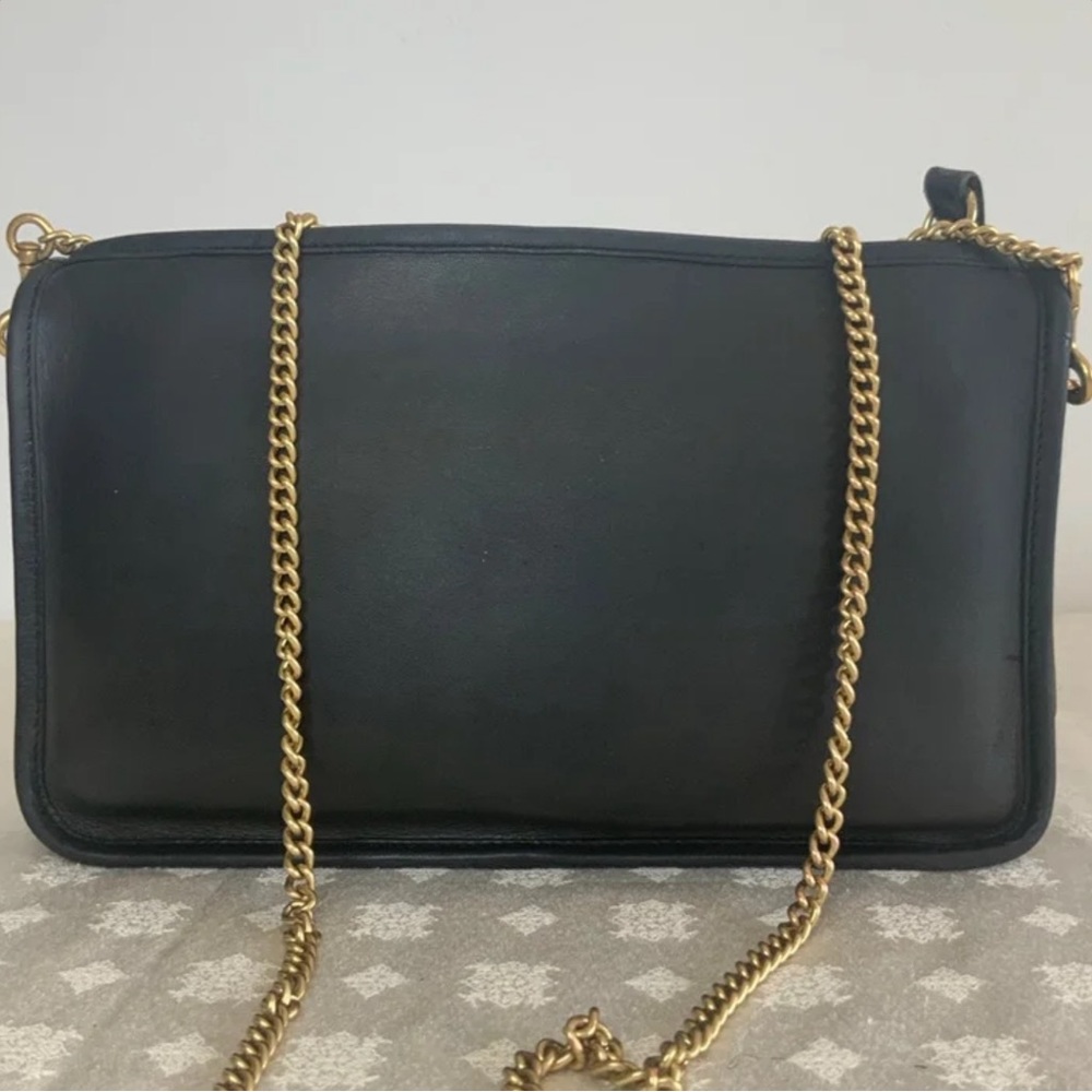 ❌SOLD❌Vintage COACH 80s 9455 Basic Bag Black Leather Clutch